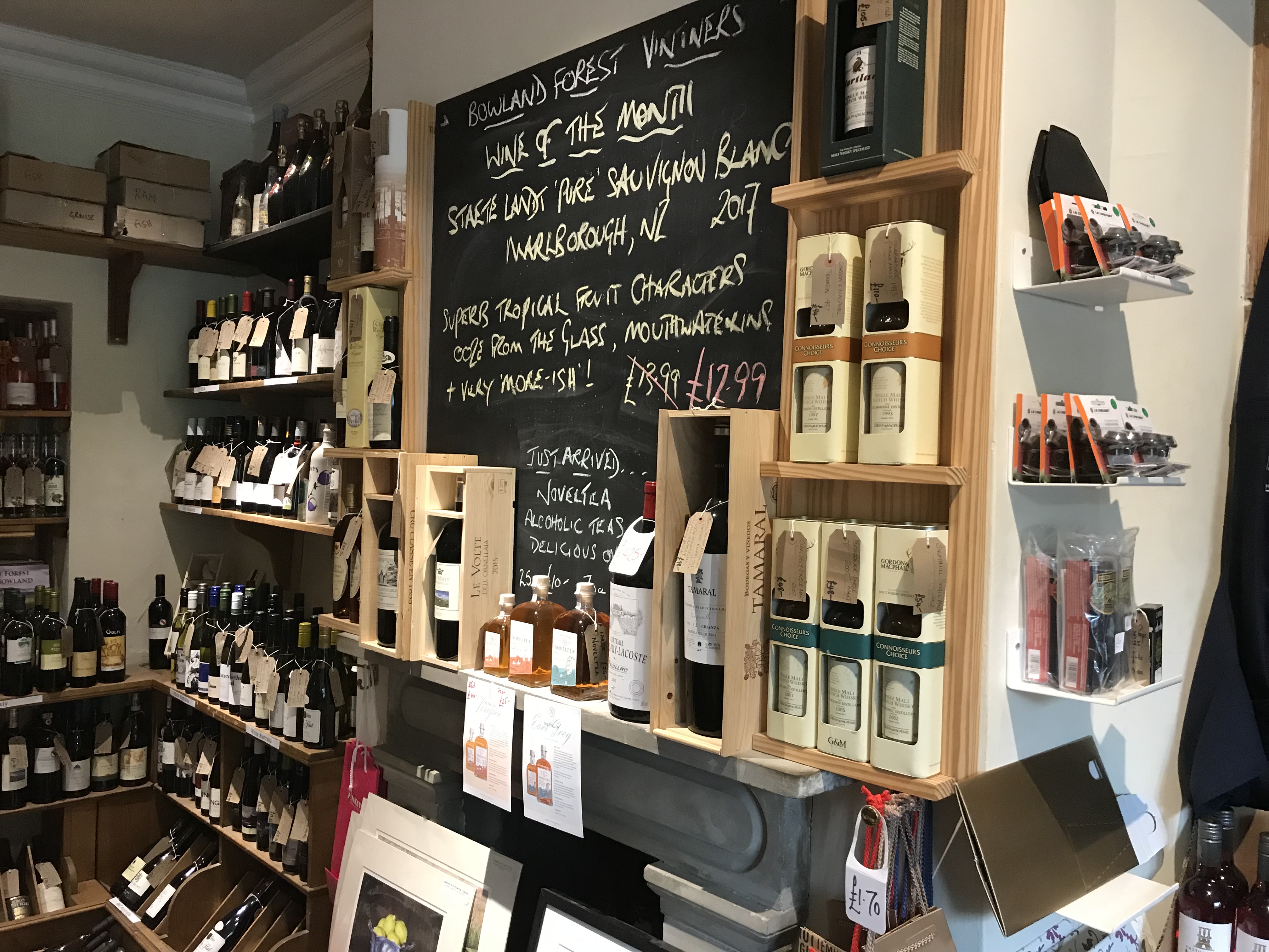 Bowland Forest Vintners shop at The Inn at Whitewell