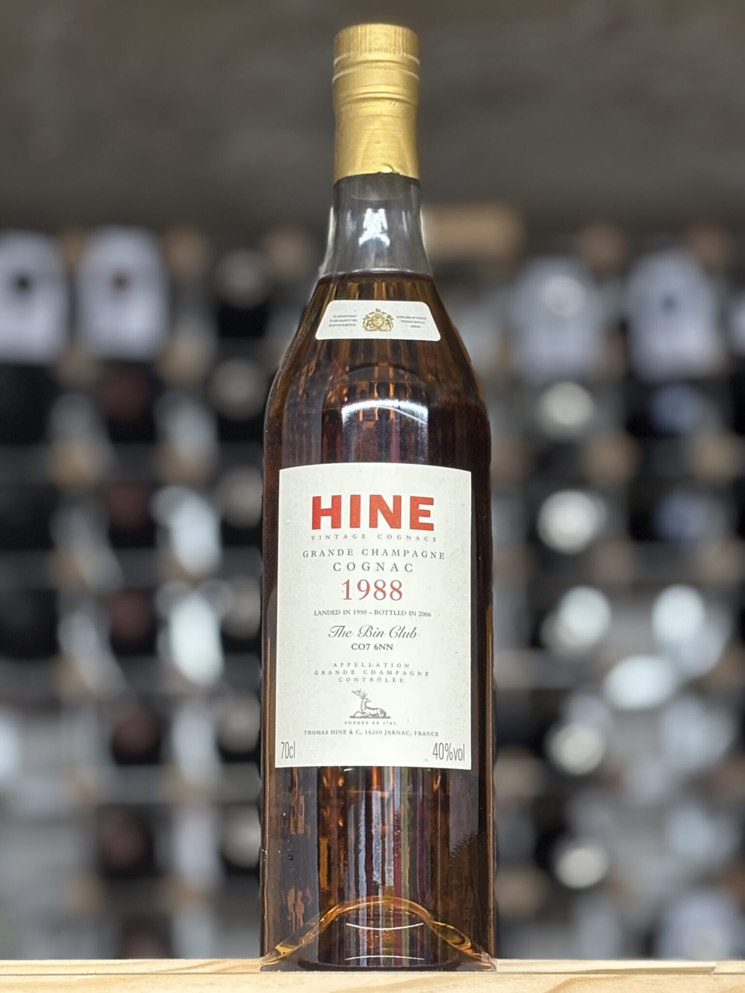 Bottle of Hine Grande Champagne Cognac 1988, Bowland Forest Vintners