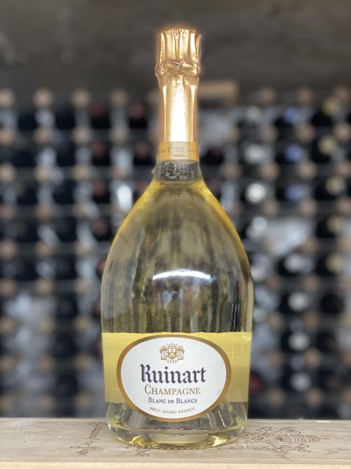 Bottle of Ruinart Blanc de Blancs Champagne, Bowland Forest Vintners