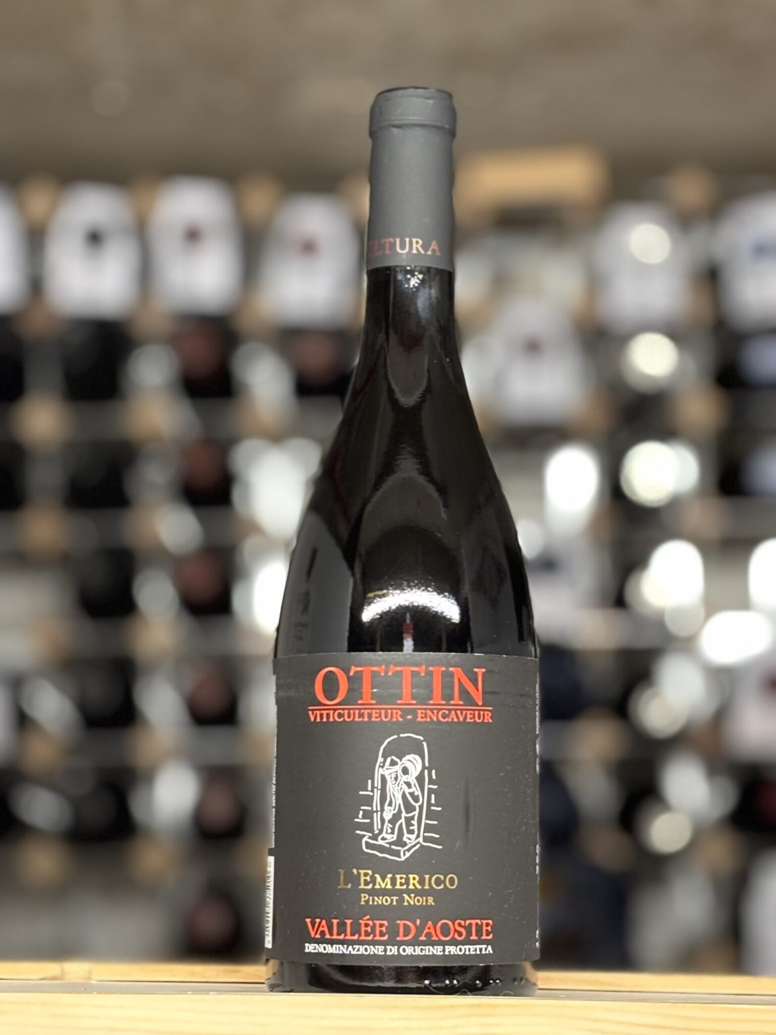 Bottle of Elio Ottin 'L'Emerico' Pinot Noir 2021, Aosta Valley, Bowland Forest Vintners